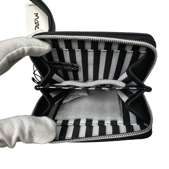 Marc Tetro Boston Terrier Saffiano Leather Zip Around Wristlet - 4.75” x 3.75” - Picture 3 of 6